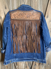 Load image into Gallery viewer, Fringe Babe Denim Jacket
